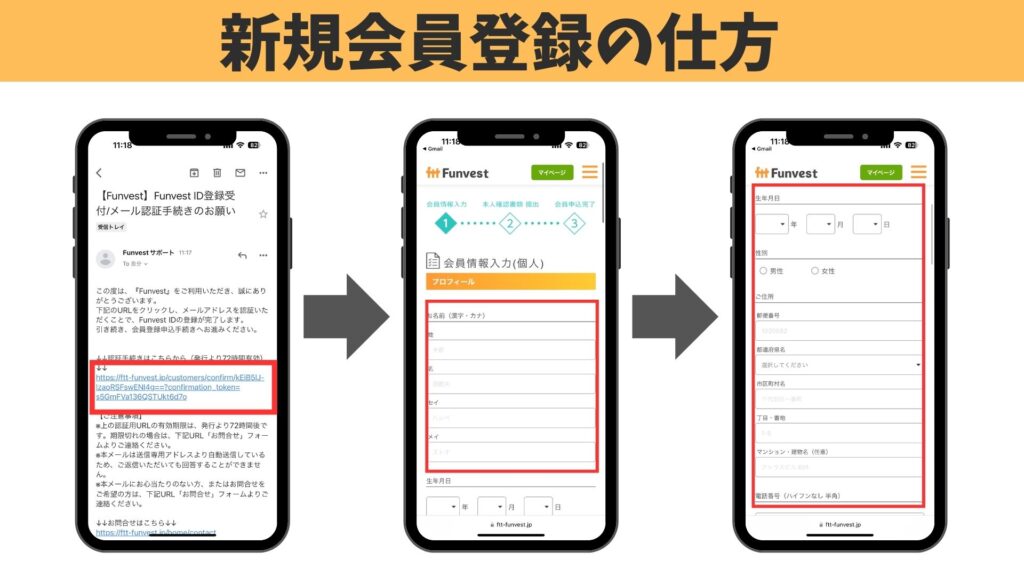 Funvest新規会員登録の仕方②